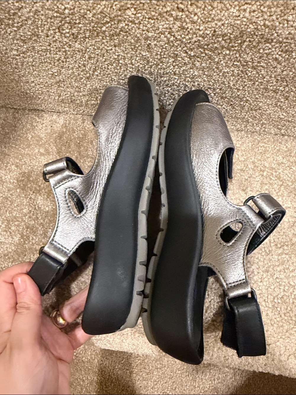 Wolky Jewel Sandal in Metalic Gray Size 39 - Picture 6 of 8